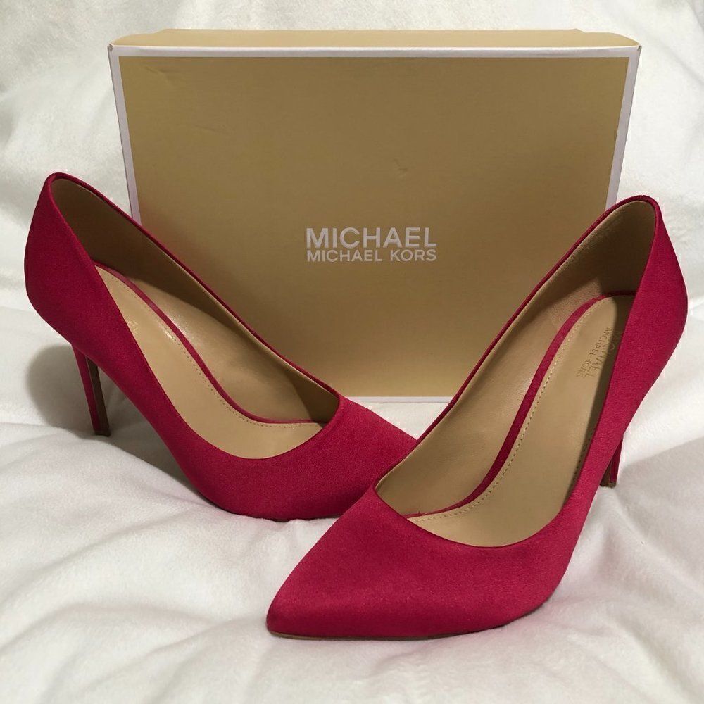 Michael Kors Claire Satin Pump - Ultra Pink - Picture 2 of 11